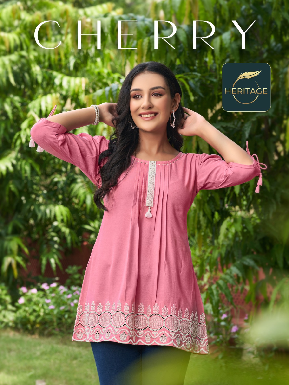 HERITAGE KURTI CHERRY