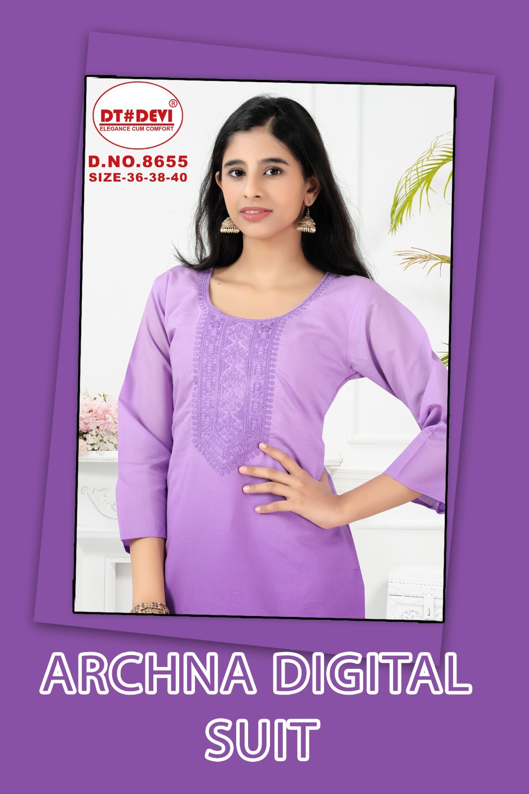 DT DEVI KURTI ARCHNA DIGITAL SUIT