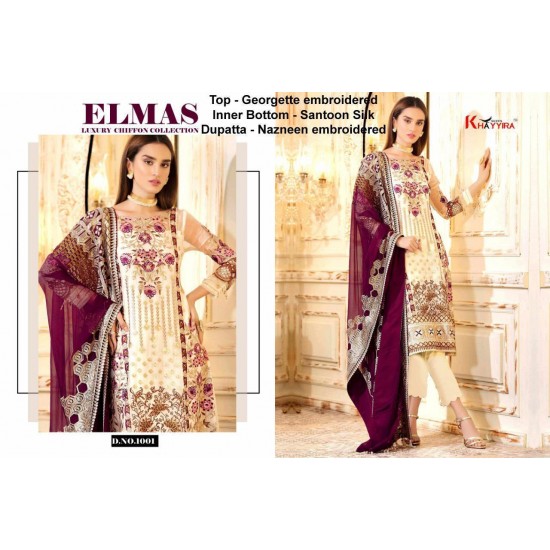 PAKISTANI SUITS D NO 1001 (A) BY KHAYYIRA