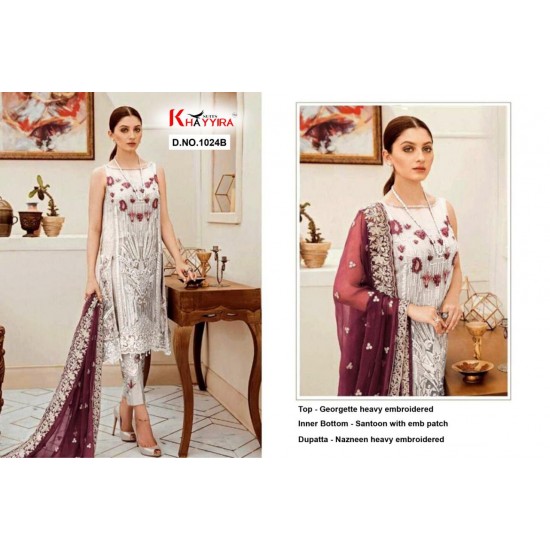 PAKISTANI SUITS D NO 1024B BY KHAYYIRA