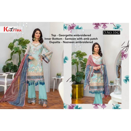 PAKISTANI SUITS D NO 1042 BY KHAYYIRA