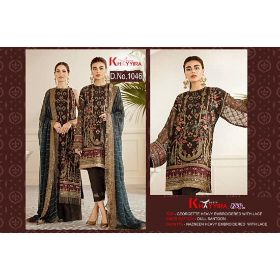 PAKISTANI SUITS D NO 1046 BY KHAYYIRA