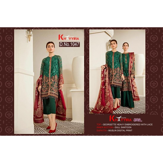 PAKISTANI SUITS D NO 1047 BY KHAYYIRA