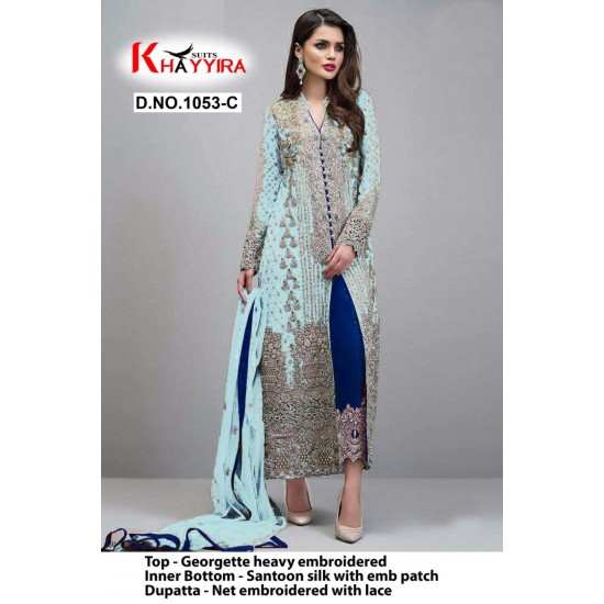 PAKISTANI SUITS D NO 1053C BY KHAYYIRA