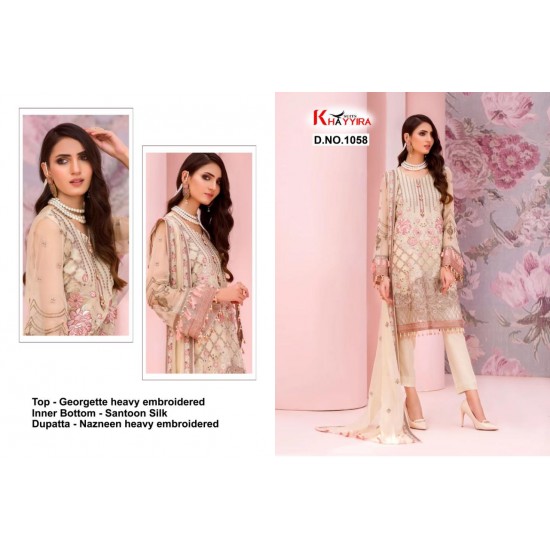 PAKISTANI SUITS D NO 1058 BY KHAYYIRA