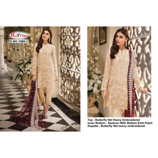 PAKISTANI SUITS D NO 1060C BY KHAYYIRA