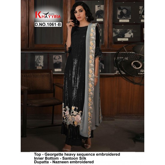 PAKISTANI SUITS D NO 1061B BY KHAYYIRA