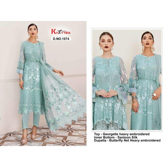 PAKISTANI SUITS D NO 1074 BY KHAYYIRA