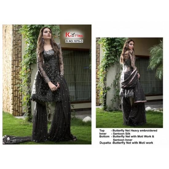 PAKISTANI SUITS D NO 1075D BY KHAYYIRA