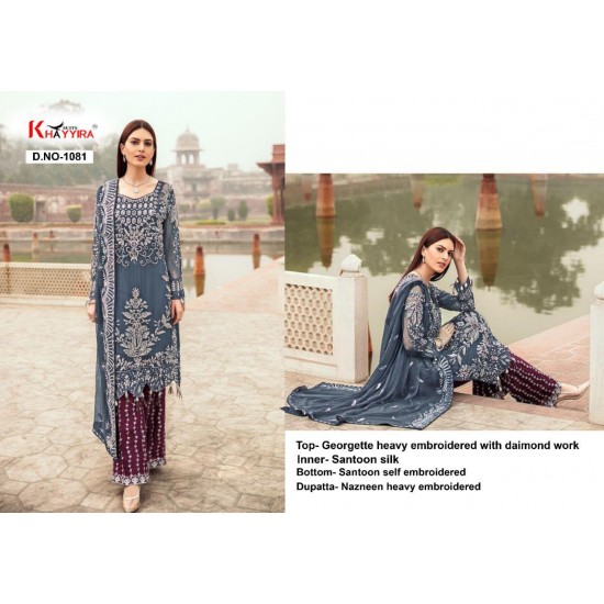 PAKISTANI SUITS D NO 1081 BY KHAYYIRA