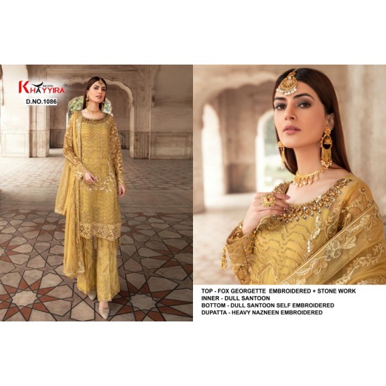 PAKISTANI SUITS D NO 1086 BY KHAYYIRA