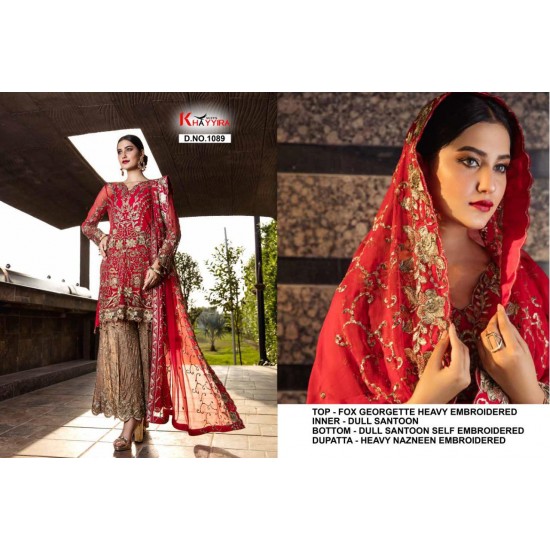 PAKISTANI SUITS D NO 1089 BY KHAYYIRA