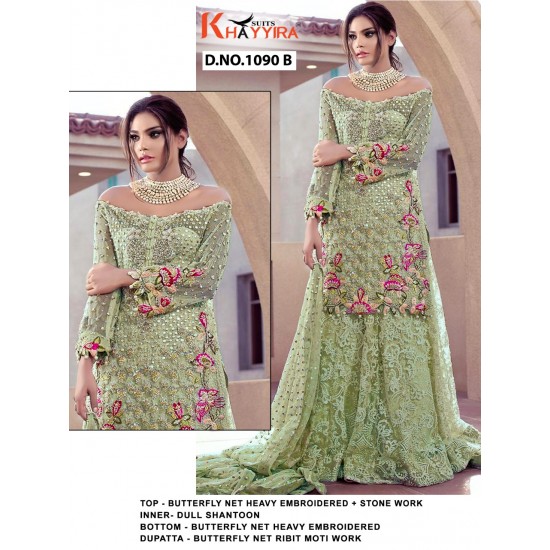 PAKISTANI SUITS D NO 1090B BY KHAYYIRA