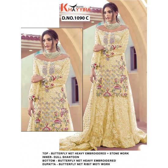 PAKISTANI SUITS D NO 1090C BY KHAYYIRA