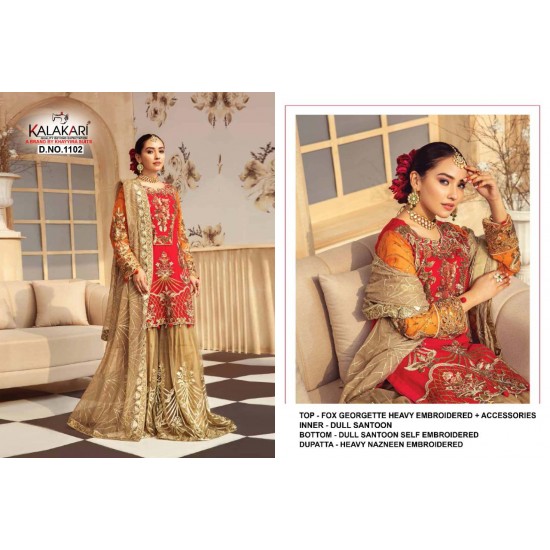 PAKISTANI SUITS D NO 1102 BY KHAYYIRA