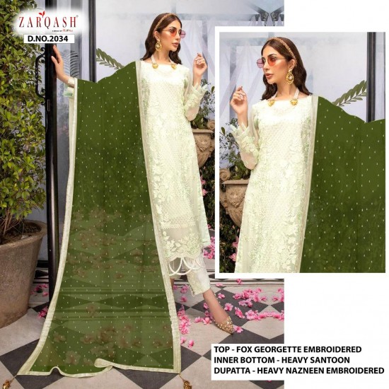 PAKISTANI SUITS D NO 2034 BY KHAYYIRA