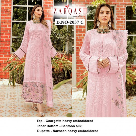 PAKISTANI SUITS D NO 2037C BY KHAYYIRA