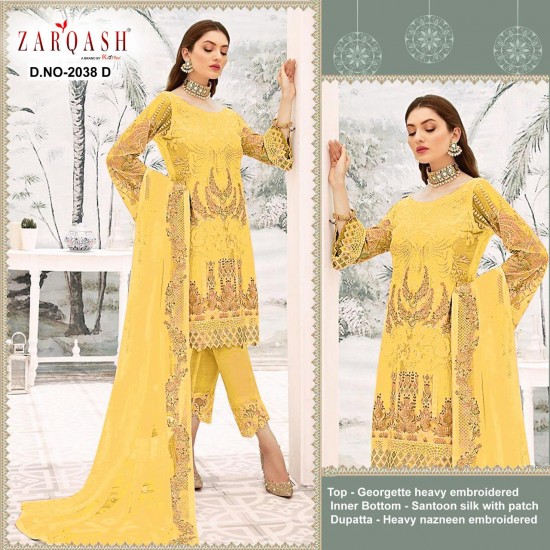 PAKISTANI SUITS D NO 2038D BY KHAYYIRA