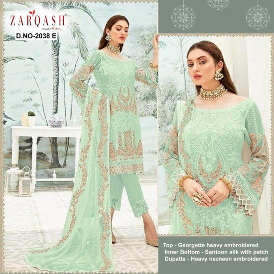 PAKISTANI SUITS D NO 2038E BY KHAYYIRA