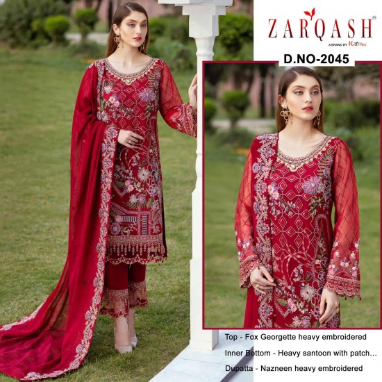 PAKISTANI SUITS D NO 2045 BY KHAYYIRA