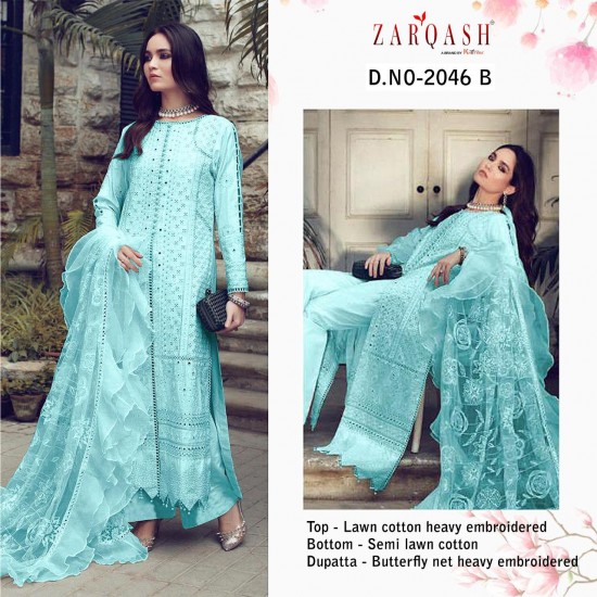 PAKISTANI SUITS D NO 2046B BY KHAYYIRA