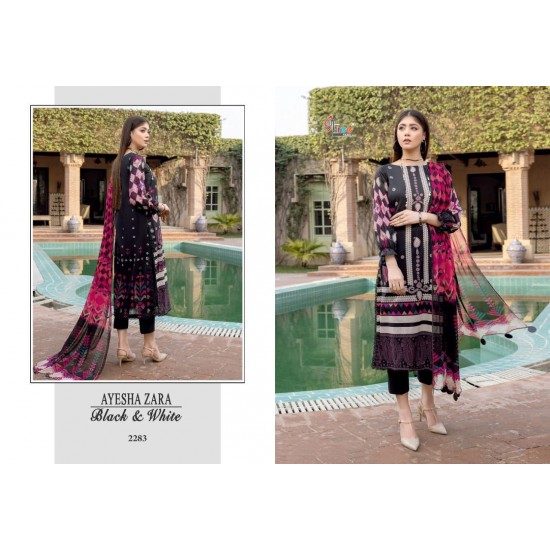 AYESHA ZARA BLACK & WHITE BY SHREE FABS