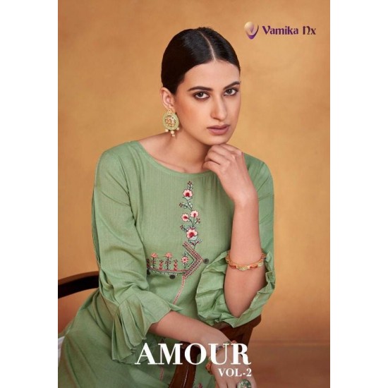 AMOUR VOL 2 BY  VAMIKA KURTI WITH PENT 