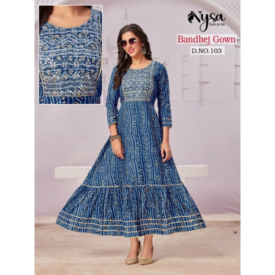 Bandhej Gown BY NYSA