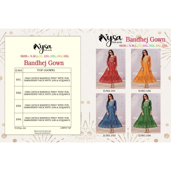 Bandhej Gown BY NYSA