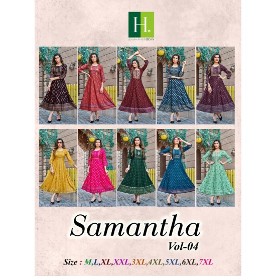 HIRWA KURTI SAMANTHA (vol.4)