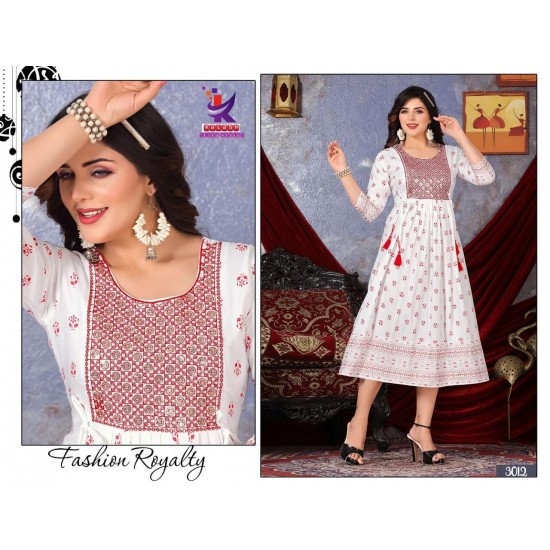 KALASH KURTI WHITE FLOWER