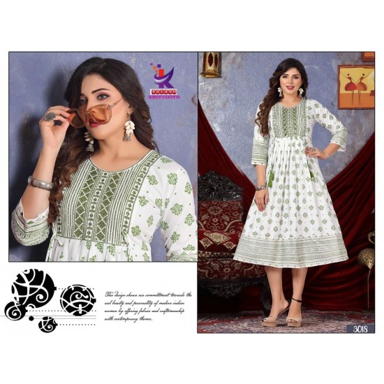 KALASH KURTI WHITE FLOWER