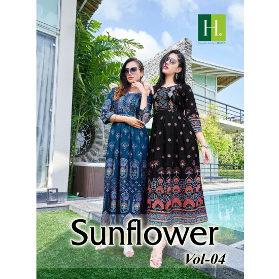 HIRWA KURTI SUNFLOWER VOL 4