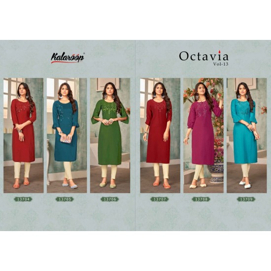 Kalaroop kurti Octivia vol 13