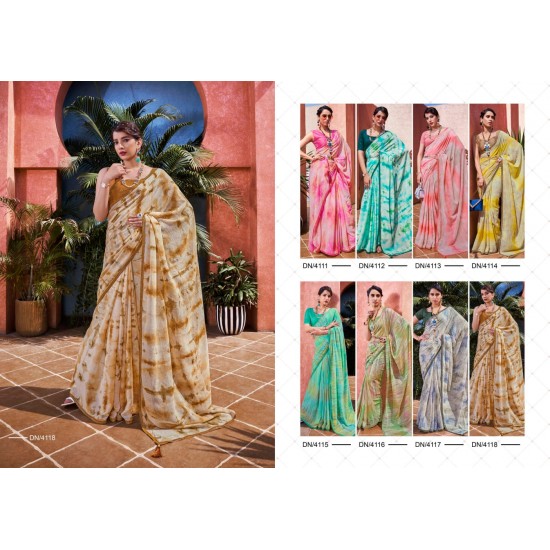 5D DESIGNER SAREES MARIE GOLD