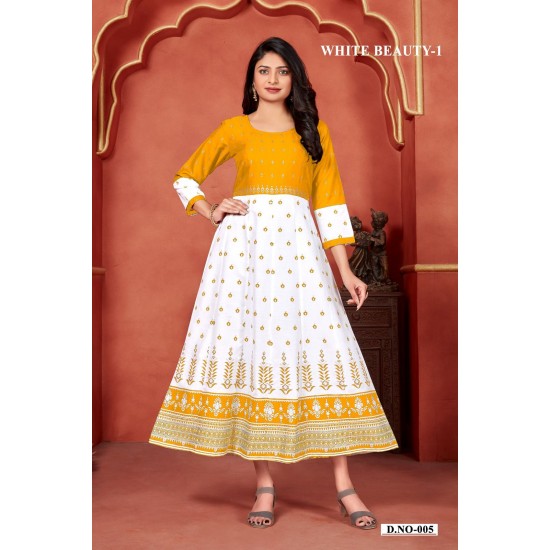 Banwery kurti WHITE BEAUTY V-1