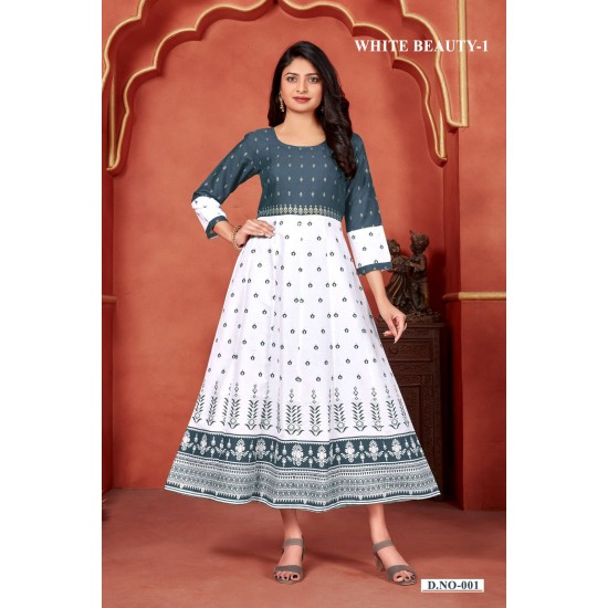 Banwery kurti WHITE BEAUTY V-1