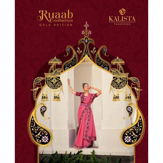 Kalista sarees Ruaab gold