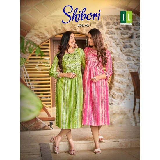 HIRWA KURTI SHIBORI VOL 2