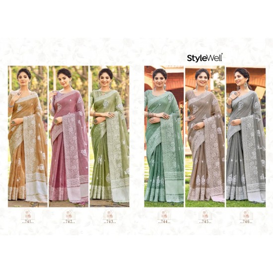 Stylewell sarees Lucknowi vol 4