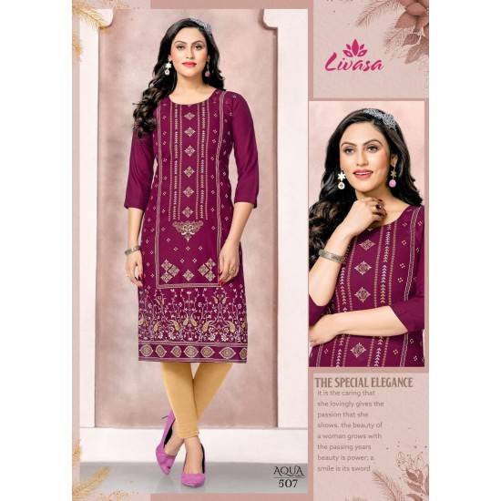 HIRWA KURTI AQUA VOL 5