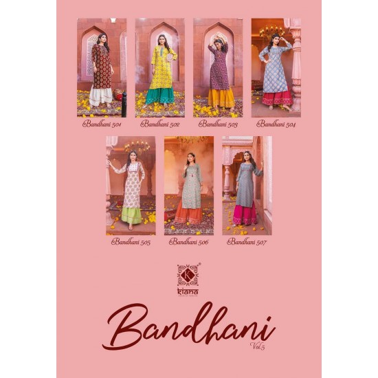 Kiana kurti Bandhani Vol 5