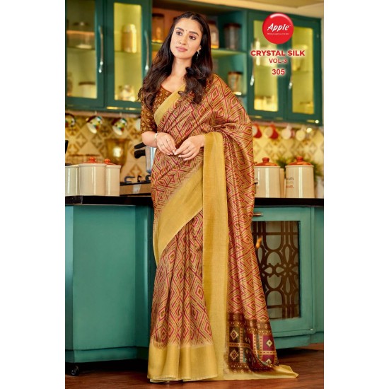 APPLE SAREES CRYSTAL SILK VOL 3