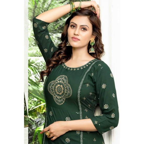 HIRWA KURTI SANJANA