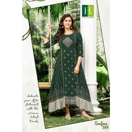 HIRWA KURTI SANJANA