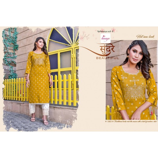 HINAYA KURTI Aishwarya Vol - 8