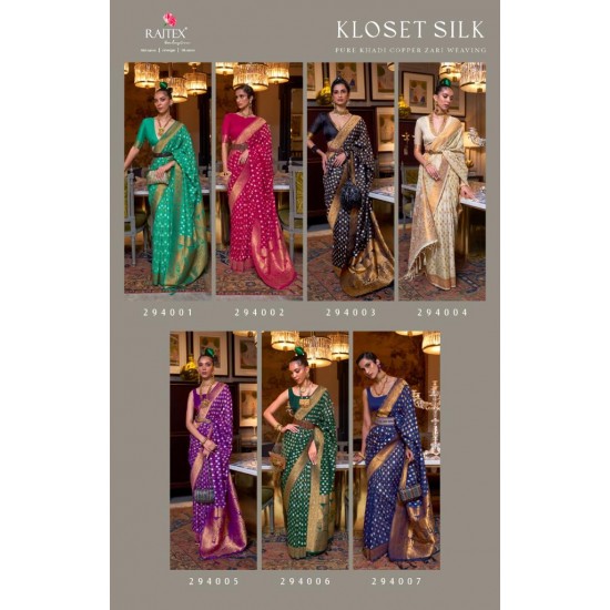 Raj Tex sarees Kloset silk