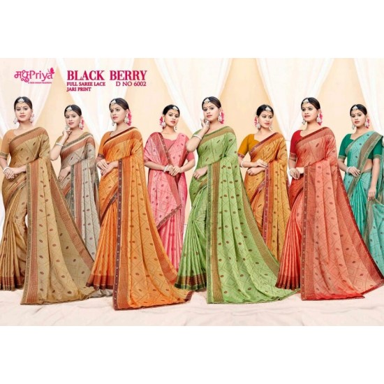 मधुpriya sarees BLACK BERRY 6002