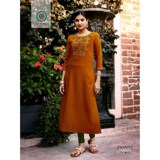 ARADHNA KURTI Parrot Vol 10