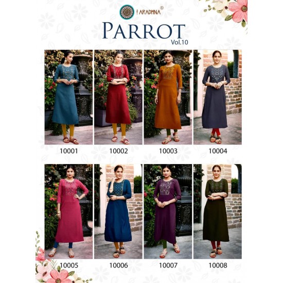 ARADHNA KURTI Parrot Vol 10